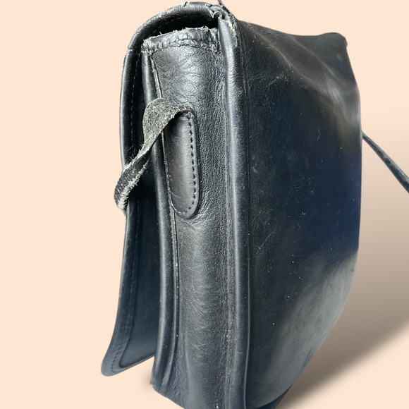 Vintage Coach New York Companion Leather Flap Twist lock Crossbody Bag Authentic - Picture 6 of 16